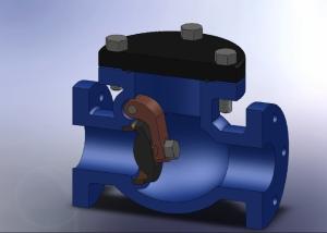 Wholesale Large Ductile Iron Swing Check Valve With Viton Seat Zinc Plated Door from china suppliers