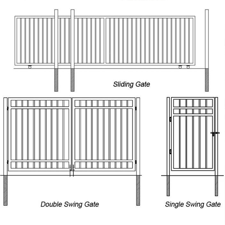 6 Ft Tall Powder Coated Tubular Fencing For Garden