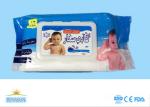 Chemical Free Flushable Antibacterial Baby Wipes Organic 15*20cm Sheet Size