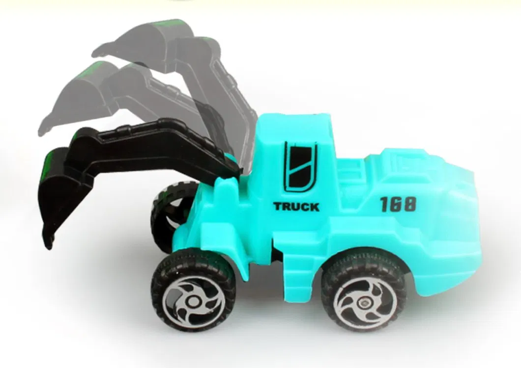 Children&prime;s Inertia Toy Car Set Engineering Car 4 Different Vehicles Mixed with Friction Car Little Boy Likes