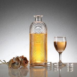 Wholesale Clear Customized 500ml 700ml 750ml Vodka Whisky Tequila Rum Gin Brandy Glass Bottle With Cork from china suppliers