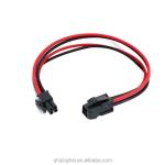 High Quality Multicolor Sleeved Heatshrinkless 4Pin ATX Male to Male Power