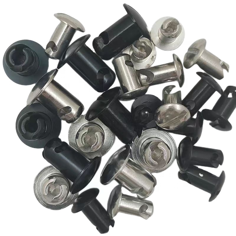 OE NO. Universal .500 Black Quarter Turn Fasteners Sprintcar with Grip Aluminum Dzus Button Dome Head