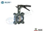 Semi - Disc Wafer Style Butterfly Valve , PN 16 Cast Iron Butterfly Valve