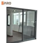 Balcony Sliding Glass Patio Doors Hurricane Proof Impact Aluminum Metal Frame