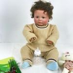 Unisex 2 Pieces Set Ribbed Knit Sweater Infant New Born Newborn Clothes Baby