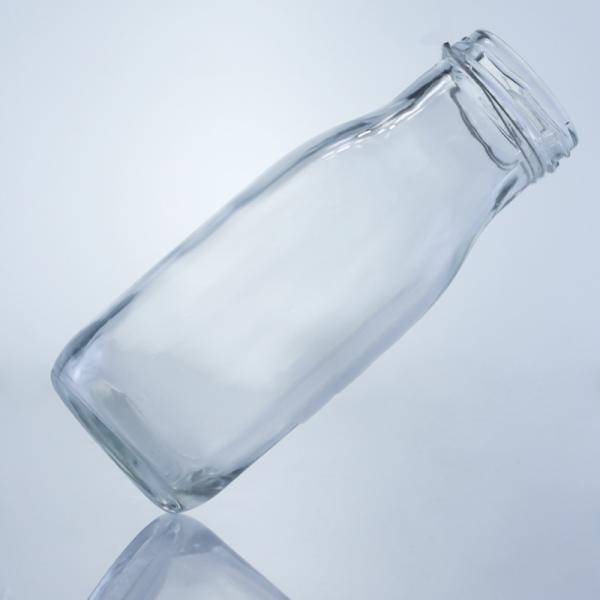 Glass Collar Stopper Cap 250ml 330ml Empty Round Bottle for Juice Tea Coffee Beverage