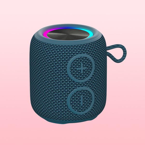 Waterproof Wireless Shower Speaker With 1200 Mah Battery In Blue With Bass