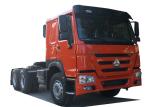 Red 6x4 41T Truck Tractor Head 420Hp Howo N7 Tractor Left Hand