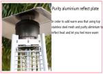 Outdoor 2270mmH stainless steel silver portable gas patio heater