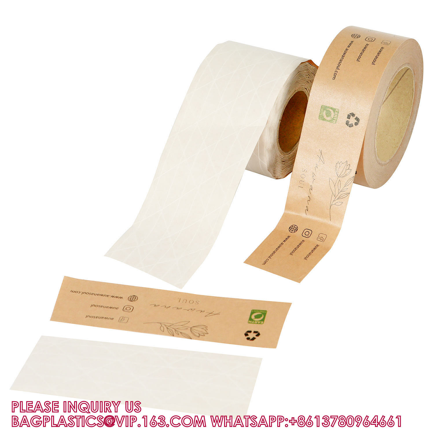 Customisable Logo Printed Shipping Eco Friendly Biodegradable Sealing Self