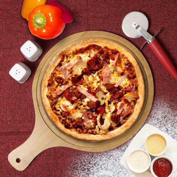 315 M Environmentally Friendly Bamboo Pizza Plate With Round Shape For Pizza Baking Food Cake