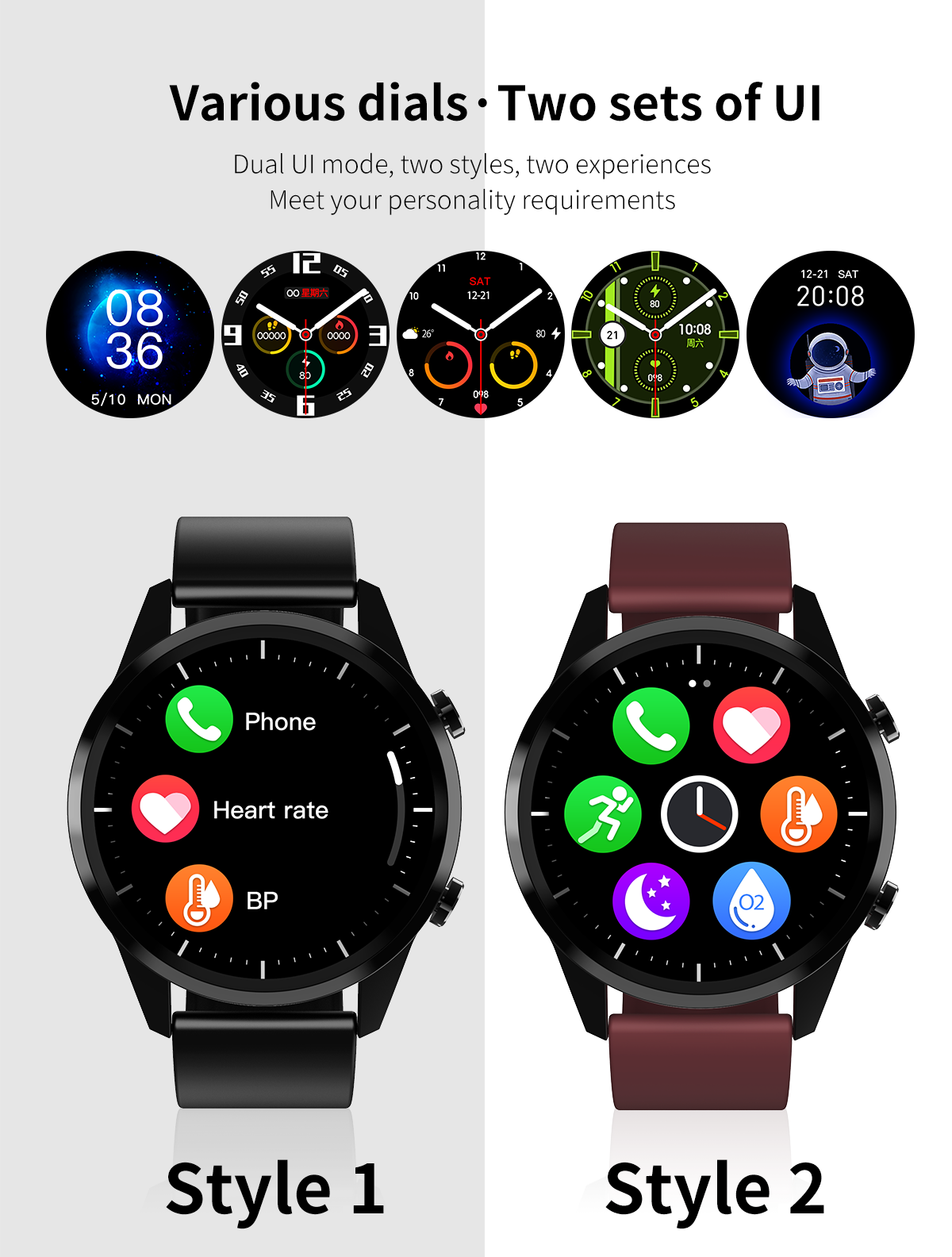 TFT F35 1.28inch Health Monitoring Smartwatch Sport Fitness Bands