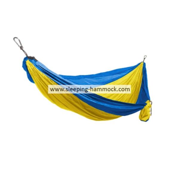 Ripstop North 49 Parachute Nylon Hammock Double , Camping Hammock Tent Blue Yellow