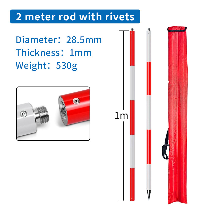 1M 2M 3M 4M 5M Prism Pole Surveying Survey Poles GPS Surveying 1m/2m/3m/4m/5m Pole