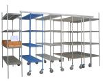 Commercial Polymer Shelving And Plastic Stainless Steel Chromed Plated With