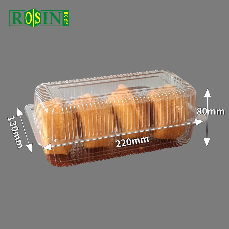 Customized Plastic Bakery Packaging Disposable Plastic Bakery Boxes With Lid