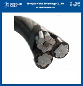 Wholesale Overhead Insulated Cable ABC 0.6/1KV AAC/XLPE+ACSR 2X6AWG+1X6AWG Triplex Type Aluminum Conductors from china suppliers
