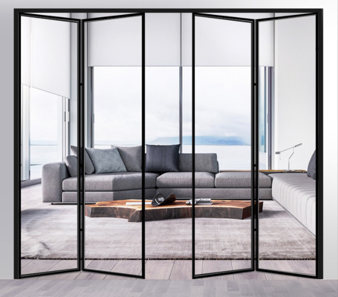 T5 White Aluminium Folding Door Aluminum Bifold Multi Fold Patio Door