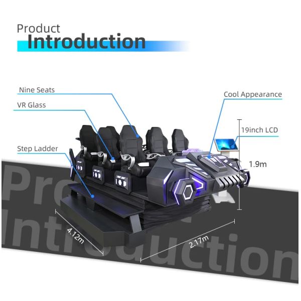 Virtual Reality 9d Vr Cinema Motion Simulator With 9 Chairs Game Cinema 9dvr