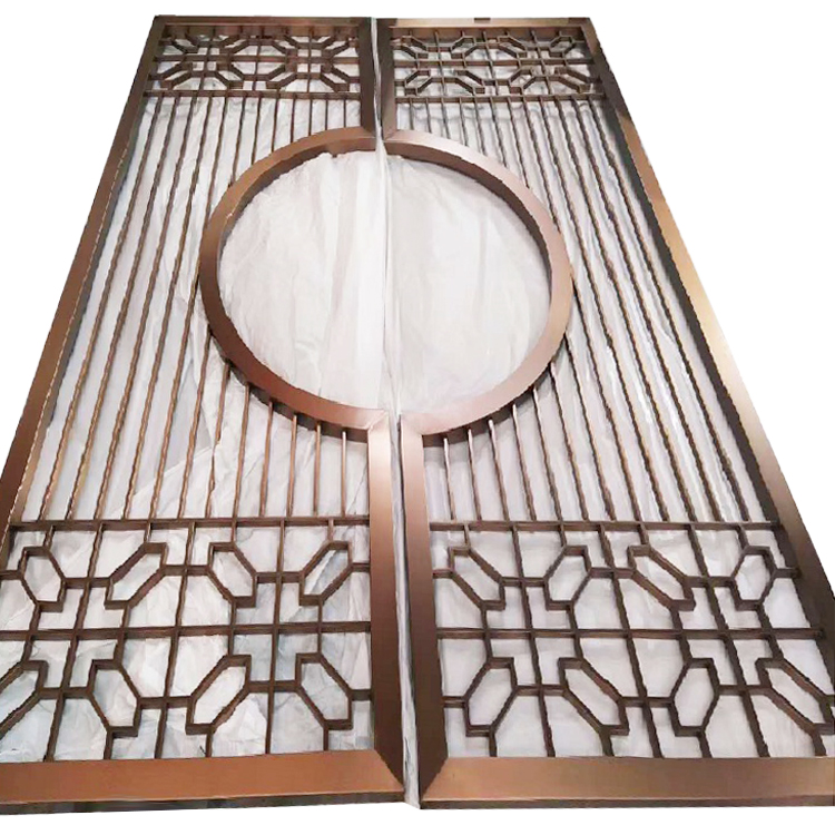 Decorative sectional metal room dividers oriental chinoiserie screens