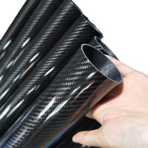 Wholesale 100% Roll Wrapped Carbon Fiber Tube 3K / Tubing Plain Glossy / Matte 3K Glossy Plain from china suppliers