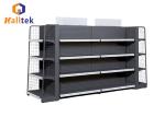 2 Side Supermarket Gondola Shelving Metal Perforated Back Panel Shelf Display