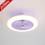 19 INCH/OEM LED Ceiling Fan with White Finish and RGB Atmosphere Light Hidden