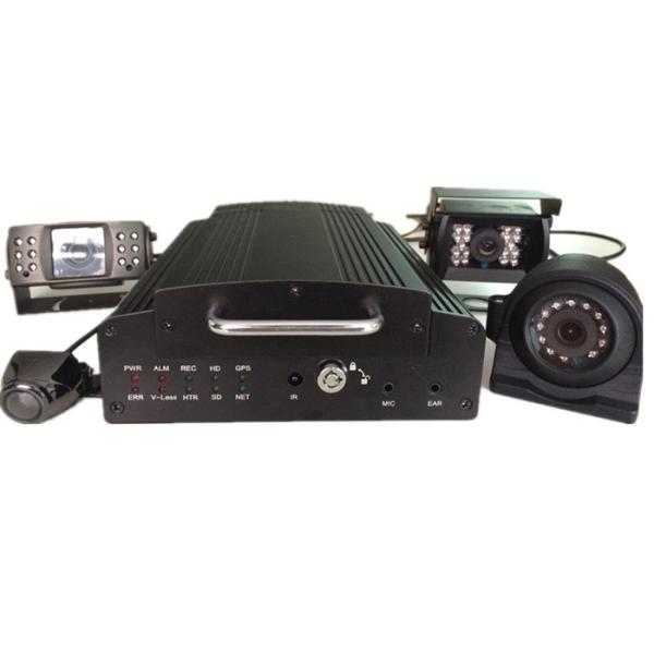GPS Tracking 4G Wifi Vehicle Security Camera System 4 Channel D1 Car DVR Camera