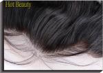 Midium Brown Straight Virgin Human Hair Lace Closure With No Fiber / Synthetic