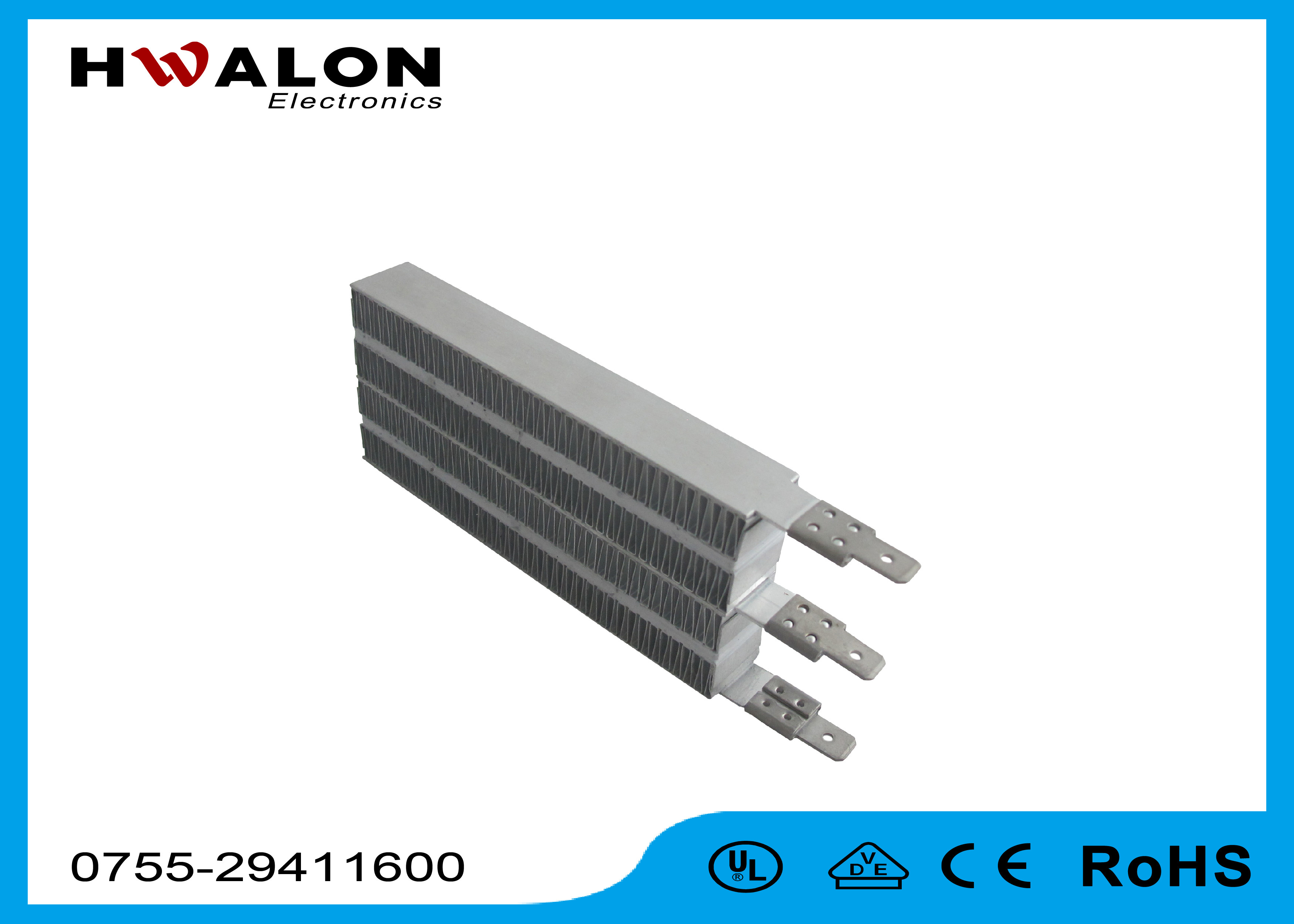 High Efficiency Ceramic PTC Electric Heater With Terminal For Hand / Cloth Dryer