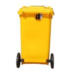120L Contenedores De Basura De Plastico Plastic Dustbin Storage Bucket 2 Wheels,