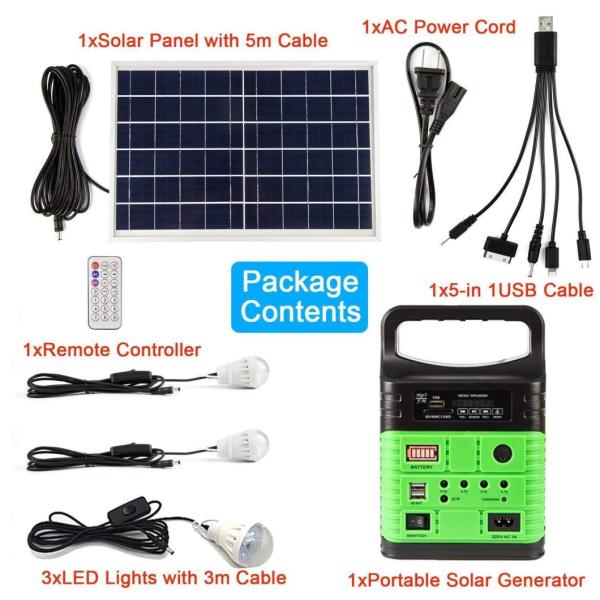 Solar FM Radio Solar Kit off Grid Solar System 10W Solar Home Light Kit Global Sunrise Lights
