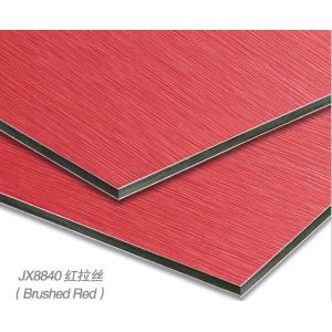 China 3mm Red Brushed ACM , aluminium composite panel on sale