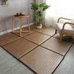Ice Silk Floor Carpet Rug Living Room Rattan Floor Runner For Cool Summer