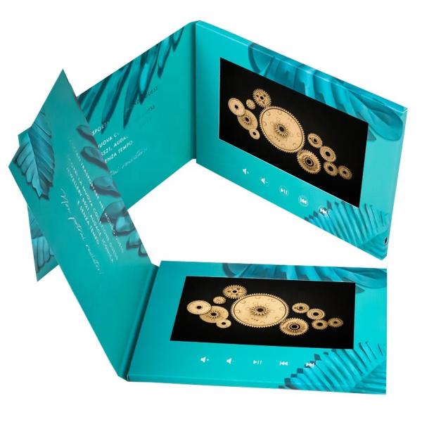 Auto play video brochure card, 4.3 inch LCD video invitation card for event