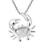 Wondrous Sea Octopus Sterling Silver Pendant Necklace Sea Life Jewelry for Ocean