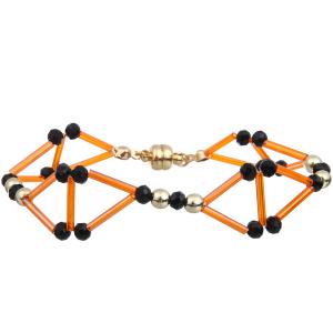 Wholesale 3D Triangle Statement Handmade Beads Bracelets (Orange/Green/Blue) from china suppliers