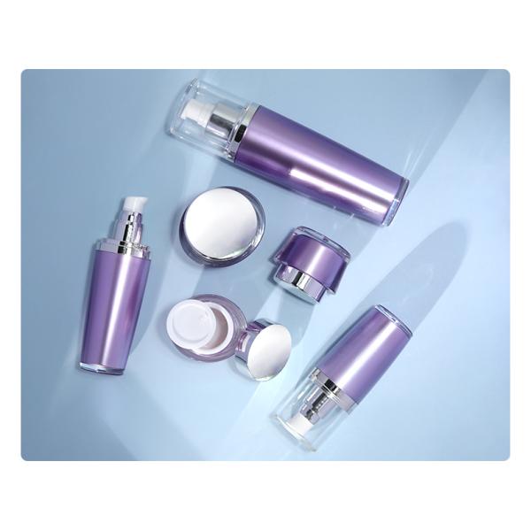 30ml 60ml 100ml Purple Empty Skincare Bottles Luxury Lotion Pump Bottle With Acrylic Base Material