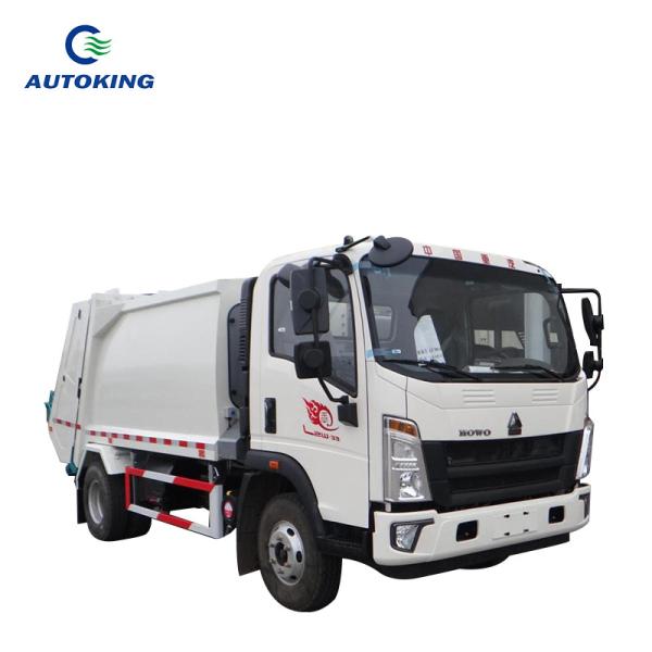 Gross Vehicle Weight 18000 Used HOWO 1.2 Tons Garbage Truck Sanitation Garbage