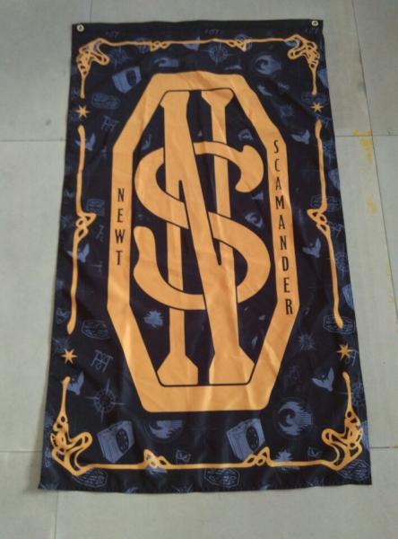 Customized Decorative Polyester Backdrop Wall Banner for Living Room