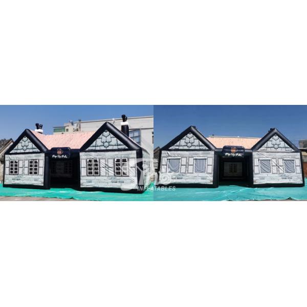 11x6m Custom Gaint Outdoor Pop Up Irish Inflatable Pub Tent With Complete Digital Printing For Sale