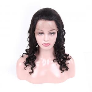 Wholesale Long Genuine Virgin Hair Lace Wigs , Loose Wave Lace Wigs For Black Women from china suppliers