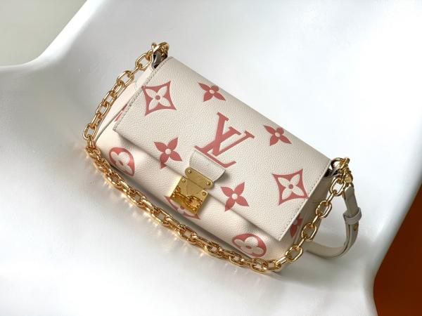 Favorite Creme Mini Sling Bag Branded LV Rose Trianon Two Monogram Empreinte