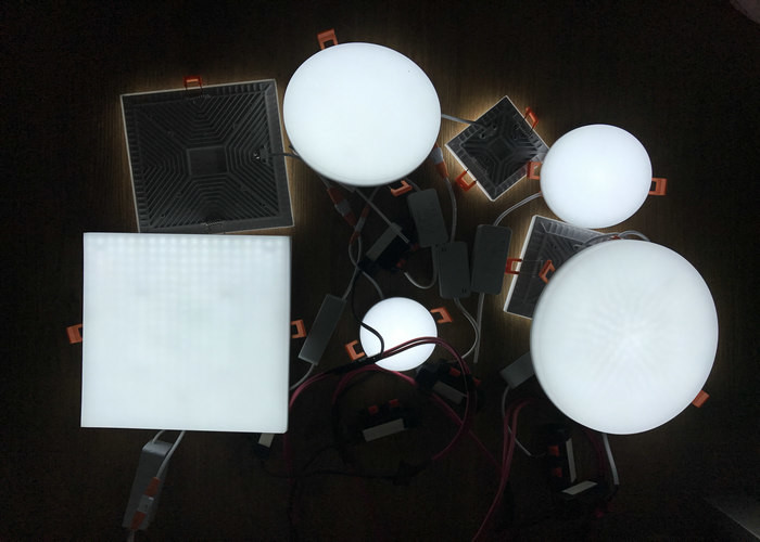 30W Back Lighting Dimmable Recessed LED Panel Light 3000K Aluminum AC 220V