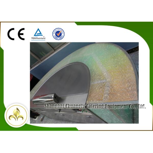 8 Seats Stainless Steel Electromagnetic Heating Semi-Circle Shape Teppanyaki Table
