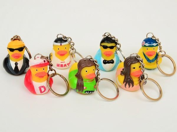 OEM Singer / Swan Character Mini Duck Keychains Toy BPA Free Vinyl Material