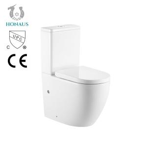 Wholesale ISO Modern 2 Piece Toilet Bowl Soft Cover Cyclone Flush Toilet For Hotel Home from china suppliers