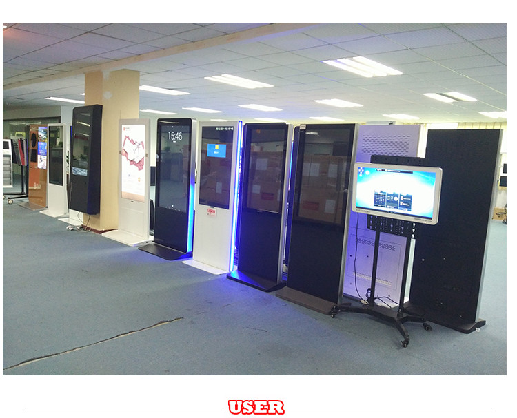 42 46 55 floor stand android digital signage player with 3g wifi network freestanding lcd ad display (3)