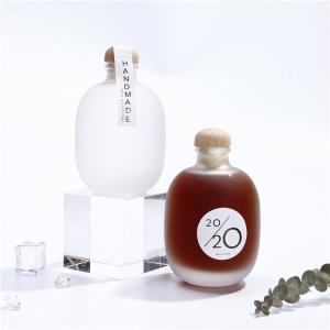 Wholesale Cork Caps Empty Glass Wine Bottles 250ml 500ml Frosted Wine Bottles from china suppliers